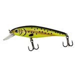 Trout Magnet 2.5" Trout Crank Top Water Fishing Bait, Runs 2-4 Feet Depth, with Small Rattles for High Effectiveness, Great Fishing Lure for Freshwater, Brown