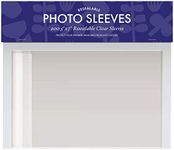 Jot & Mark 5x7 Photo Sleeves (200 Count) | Crystal Clear Archival Plastic Sleeves with Self Adhesive Resealable Flap