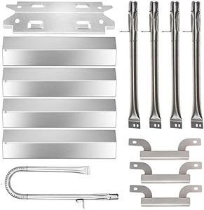 Criditpid Grill Replacement Parts for Brinkman 810-3660-S, 810-3661-F Models. Stainless Steel Grill Heat Plate Shields, Pipe Burner Tubes and Crossover Tubes.