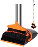 AVITONG Extendable 137CM Indoor Broom and Dustpan Set - Complete Cleaning Solution for Kitchen and Floors | Long Handle Standing Dustpan and Broom Set for Effective Cleaning and Home Maintenance