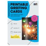 PPD 50 Inkjet Printable Greeting Cards A4 Pre-Scored To A5 260gsm Gloss Inc Envelopes PPD-51-ENV-50