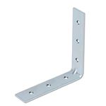 IMPEX Angle Bracket for Reinforcing Chairs/Tables - Shelf bracket Zinc Plated L Shape Bracket for Solid Shelf Support Joint Right Corner Brace (100 X 100 MM)