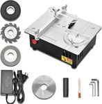 Precision Mini Electric Table Saw, DIY Hobby Handmade Woodworking Bench Cutting Machine Adjustable Cut Depth Small Desktop Saw for Miniature Wood Craft (Style-1)