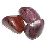 Nature's Crest Ruby (Manik) Tumbled Pebble Stones Tumble Natural Gemstones Crystal for Healing Reiki Aquarium Fillers Garden Decoration (3 Pc Pack)