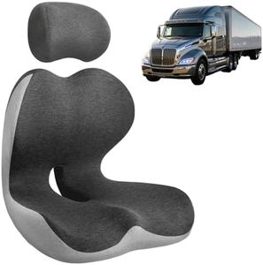 Wacalarda Truck Seat Cushion for Long Driving, Cushion for Car Seat Driver for Comfort, Made of Memory Foam, for Tailbone, Back, and Sciatica