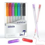 Welebar Glitter Gel Pens for Cricut Maker 3/Maker/Explore 3/Air 2/Air, 7 Pack 0.8 Tip Ball Point Pen Set for Writing Drawing Invitations