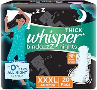 Whisper Ultra Night Sanitary Pads for Women, XXXL 20 Napkins