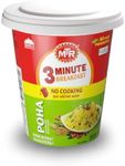 MTR 3minute Poha - Ready-to-Cook Mix - Authentic Indian Food in Just 3 Minutes - 100% Vegetarian - No Added Preservatives - Just Add Hot Water - Quick & Easy ((Regular Poha Cuppa - 80g, Pack of 6)