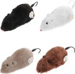 Aisszhao 4 PCS Wind Up Mouse Toys for Kids,Simulated Plush Mouse Wind Up Toys Funny Prank Mouse Toys for Kids Gift,Animal Party Favors for Kids Halloween Xmas Filler Party Favors