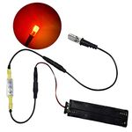 Prop and Scenery Lights Fake Fire Bulb Fast Flickering Battery Operated Ember Orange Light for Props Torches Lanterns 1 watt Single Unit 1,000 Kelvin Single kit