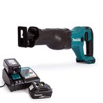 Makita DJR186Z 18V Cordless Reciprocating Saw with 2 x 5Ah Batteries & Charger