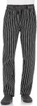 Chef Works Men's Designer Baggy Chef Pants, Black W/ Chalk Stripe, X-Large