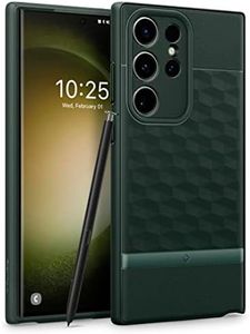 SPIGEN Caseology Parallax Case Designed for Samsung Galaxy S23 Ultra (2023) Bumper Rugged Slim Cover - Midnight Green