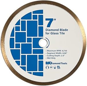 7" Diamond Saw Blades for Glass Mosaic, 5/8" Arbor