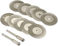 Diamond Cutting Wheel Cut Off Discs Coated Rotary Tools W/Mandrel 22mm for Dremel by Lukcase