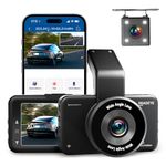 CrossBeats RoadEye 2.0 Dash Camera for Car Front and Rear| |2K Resolution 2MP FHD with Night Vision| ADAS 3" LCD Display Dash cam for car 150° Wide Angle | G-Sensor | Loop Emergency Recorder| 256 GB