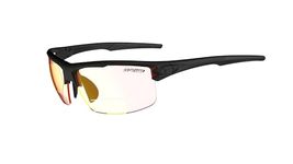 TIFOSI Rivet Sport Sunglasses, Ideal For Cycling, Golf, Pickleball, Running And Tennis, Blackout (Clarion Red Fototec +2.5), Medium-Large