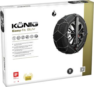 KÖNIG EASY-FIT SUV 255 Snow Chains, Set of 2 – Easy Installation