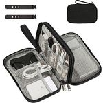 OdiuK Electronics Accessories Organizer Bag, Double-Layer Cable Organiser Bag Small Universal Carry Cable Pouch, Gadget Storage Bags for Cables Power Bank USB Drive Charger Earphone Hard Disk