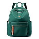 Backpack Purse For Women Girls Waterproof Nylon Casual Travel Daypacks Lightweight Small Rucksack Shoulder Bag Green