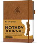 Clever Fox Notary Journal – Notary Public Journal of Notarial Acts – Hardcover Notary Log Book – Notary Supplies – 612 Record Entries, Numbered Pages, Hardcover, 8.5x11″ (Brown)