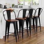 Apeaka 30" Swivel Metal Bar Stools 