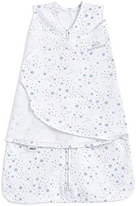 HALO Sac de Couchage de bébé Swaddle | 1.5 tog Sleepsack | 100% Coton, lunes Bleues pour Les bébés | Changement de Couche Zip Facile | Couverture Portable | Garçons et Filles, 3-6 Mois