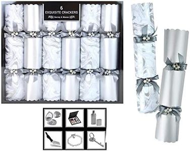 RSW 6 Luxury Christmas Crackers Silver Marble