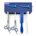 LIGICKY Baby Hair Cutting Scissors Set Professional Safety Round Tip Stainless Steel Hair thinning Shears Bang Hair Scissor for Kids/Salon/Home