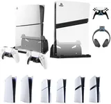 BracNova Wall Mount For PS5 Original, PS5 Slim, and PS5 Pro-Steel PS5 Wall Mount Kit With 2 Removable Controller Holder And Silicone Backrest-Mounts PlayStation 5 on a Wall by Your TV