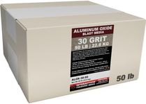 #30 Aluminum Oxide - 50 LBS - Coarse Premium Long-Lasting Sand Blasting Media, High Abrasive Force Sand Blaster Sand for Metal, Glass, Stone or Wood, Sandblasters, Blasting Cabinet, Blasting Guns