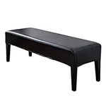 Balana Stretch PU Leather Dining Room Bench Covers,Soft Stretch Waterproof Chair Bench Cover,Oilproof Removable Bench Slipcover Washable Bench Seat Protector Cover