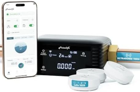 Frizzlife LPG365-P Smart Water Monitor and Automatic Shutoff with 3 Leak Sensor - 0.01 GPM Ultrasonic Micro Leak Detection,Wi-Fi/APP Control, Pressure+Flow Monitor,24/7 Water Usage Reports,3/4" and 1"