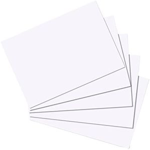 Herlitz 10621308 Ficha A5, color blanco, 100 unidades
