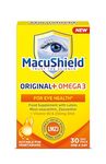 MacuShield Original+ Omega 3-30 day pack, Eye Health Food Supplement containing Lutein, Meso-Zeaxanthin and Zeaxanthin, as well as Omeg a 3 and Vitamin B2 which each support normal vision