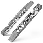 TISUR Titanium EDC Pry Bar, Keychain Pry Bar Multitool With Bottle Opener, Pocket Small Crowbar for Men Outdoor