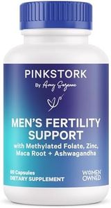 Blue Stork Men's Fertility Support: Fertility Supplements for Men, Prenatal Vitamin & Multivitamin for Men, Conception Support, Maca Root, Folate, & Vitamin B12, 60 Capsules