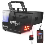 beamz Rage1500LED 1500w Smoke Machine with Timer Control Red Green Blue LED Lights DJ Disco Party