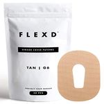 Flexd - Dexcom G6 Adhesive Patches Waterproof for Dexcom G6 - Durable G6 Adhesive Patches - G6 Overpatch - CGM Adhesive Patches (30 Pcs) - Tan