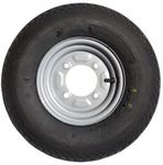 4.00 / 4.00 x 8 inch trailer wheel and tyre with 4 ply tyre and 115mm PCD. To fit these trailers only Daxara 107, Erde 121 122 and Maypole MP6812 Pt no. LMX628 PLEASE DO NOT BUY UNTIL YOU HAVE CHECKED YOUR PCD