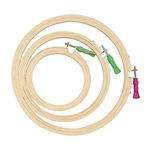 Desiderio Wooden Embroidery Hoop Ring Frame : Size 5",6" 8" Inches Pack 3pcs of for Cross Stitch Craft, Sewing Tool Embroidery