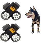 2 Pairs Dog Socks, Dog Boots for Injured Paws Waterproof, Dog Bandages for Paws, Strong Grips Traction Control Prevents Licking Dog Paw Protection For Pet Puppy Dogspaws