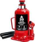 Jack Boss Bottle Jack 20 Ton (44,000 LBs) Hydraulic Car Jack, Fit for Auto Truck Repair and House Lift, Red