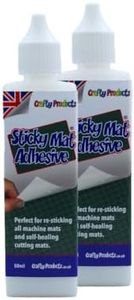 2 x Sticky Mat Adhesive Tacky Glue for Cutting Mats and Crafting Gyro-Cut® Compatible with CRICUT - Pack of 2 Bottles