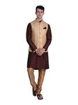 Uri and MacKenzie Men's Silk Blend Kurta Pajama with Designer Ethnic Nehru Jacket/Modi Jacket