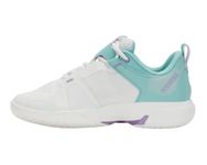 K-Swiss Women's Ultrashot Team Tennis Shoe, Brilliant White/Angel Blue/Sheer Lilac, 5.5 UK