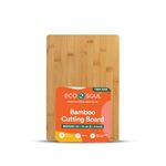 ECO SOUL | Bamboo Cutting Board Medium | 30 x 20 cm | Strong, Knife-Friendly & Durable Wooden Chopping Board for Daily Cooking