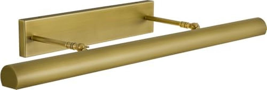 Brass Picture Lights for Wall, 30" Linear Picture Light Hardwired, 4-Light Brush Gold Art Light, Dimmable Gallery Light for Paintings, Warm White 270° Picture Frame Lights for Bathroom, Living Room