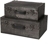 Wooden Treasure Chest Box with Lock