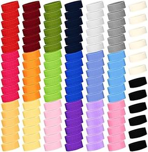 Jiuguva 120 Pcs Kids Sweatbands Headbands Sports Colorful Sweat Band 80s Athletic Sweat Headbands Bulk Hairband for Boys Girls Children Youth Brace Soccer Yoga Outdoor Activities, 20 Colors